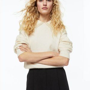 Beaded-collar Sweater